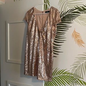 XL gold sequin dress